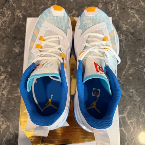 NEW Air Jordan Westbrook One Take 4- White/Chile Red-Lagoon Pulse (DO7193 164) - Picture 6 of 10